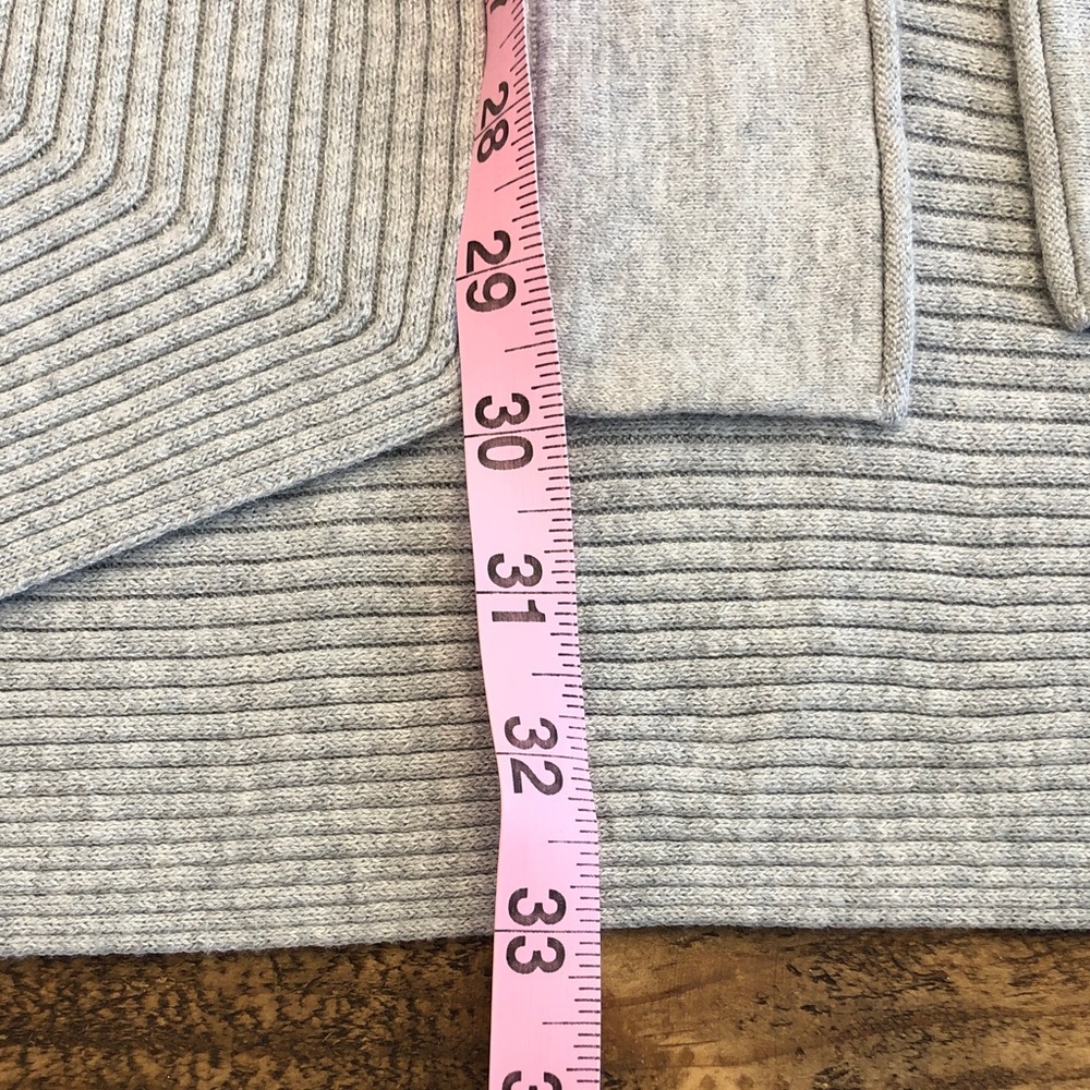 Chico's Light Gray Open-Front Ribbed Cardigan - Picture 6 of 8